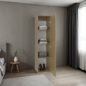 English Elm Home Freestanding Tall Storage Cabinet with Mirror Door and Four Interior Shelves B070P487575