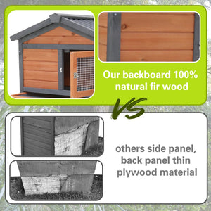 English Elm Three Story Solid Wood Outdoor Cat Villa with Balcony Weatherproof Feral Shelter W1431P284964
