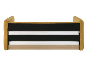 English Elm Luxurious Modern Daybed with Pull-Out Trundle, Button Tufted Upholstery and Nailhead Trim Comfort Elegance Gold 83 L x 13.25 W x 6.5 H B011S01717