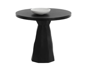 Sunpan KLIFF BISTRO TABLE - MODERN SCULPTURE IN BLACK CONCRETE - 34" FOR INDOOR & OUTDOOR DINING SPACES 112487