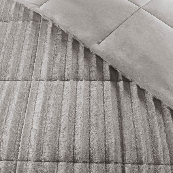 English Elm King/Cal Plush Duke Faux Fur Comforter Mini Set – OEKO-TEX Certified, Ultra-Soft, Warm Luxury Bedding B03596920