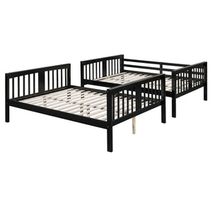 English Elm Full Over Bunk Bed Solid Pine Frame White Finish Converts to Two Beds LT000203AAP-2