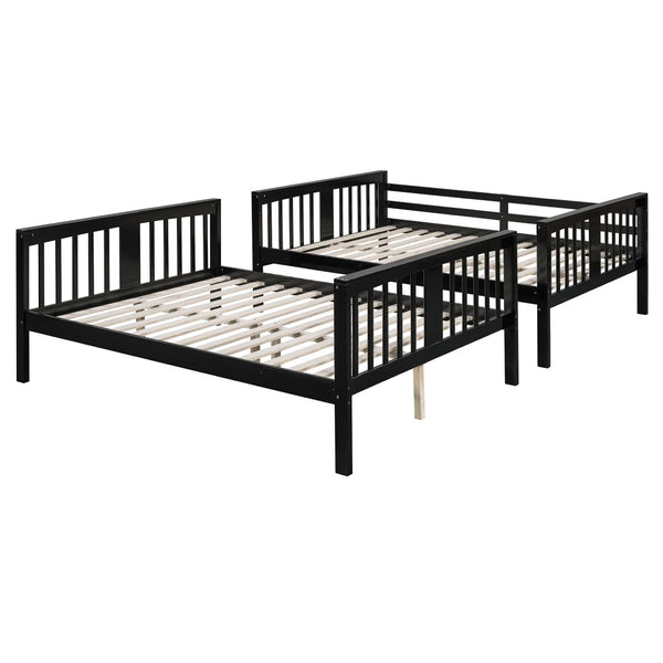 English Elm Full Over Bunk Bed Solid Pine Frame White Finish Converts to Two Beds LT000203AAP-2