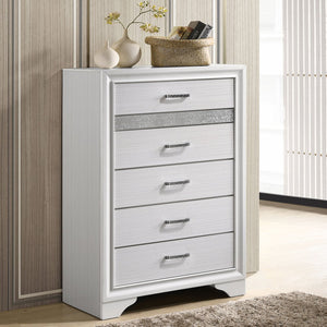 English Elm Annie Glamorous 6-Drawer Bedroom Chest With Crystal Embellishments For Chic And Organized Storage B062P378341