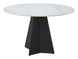 Izar Dining Table White 110356 Zuo Modern