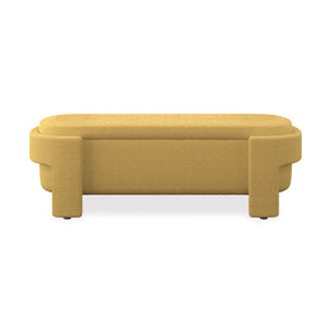 English Elm Linen Upholstered Storage Bench with High-Density Foam Seat, Spacious Hidden Compartment, 51.5" Yellow W487P271462