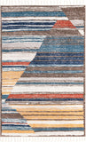 Unique Loom Aramis Zoe Machine Made Tribal Rug Multi, Blue/Ivory/Light Blue/Light Brown/Yellow/Rust Red 5' 3" x 8' 0"