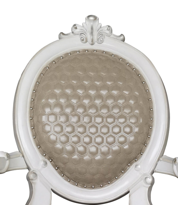 English Elm Taupe Elegant Arm Chair Set of 2 with Lozenge Padded Cushions, Nailhead Trim, Scrolled Legs for Stability B062P209289