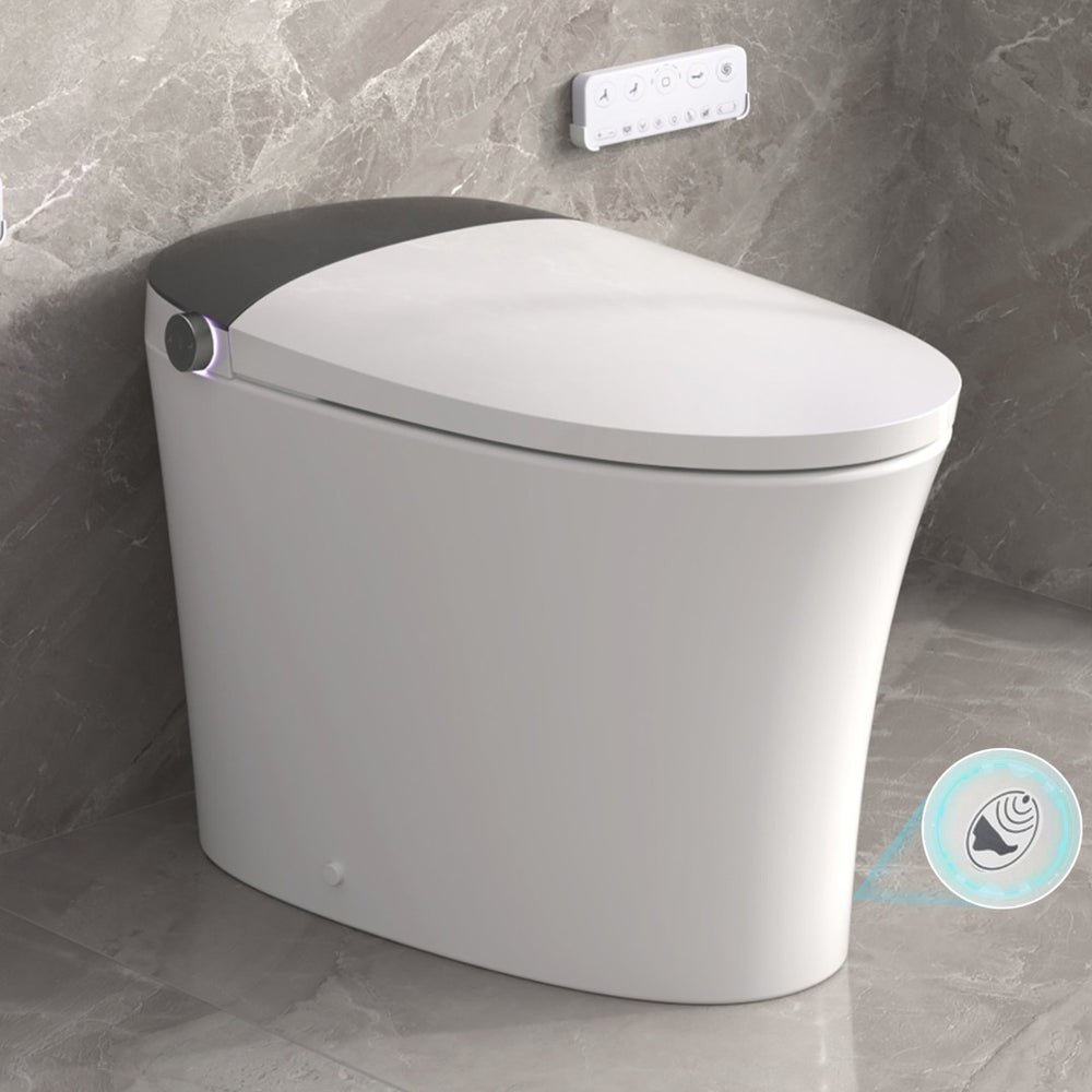 English Elm Elongated Smart Bidet Toilet Ada Height Ceramic Dual Flush with Heated Seat Night N753P364980W