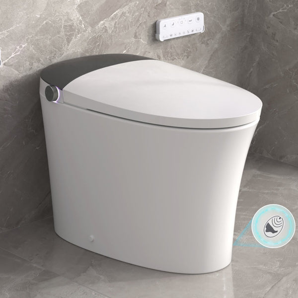 English Elm Elongated Smart Bidet Toilet Ada Height Ceramic Dual Flush with Heated Seat Night N753P364980W