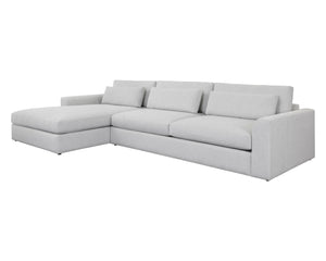 Sunpan Merrick Sofa Chaise - Stylish Comfort with Fully Upholstered Base, Modern Design for Any Space Left Arm Facing