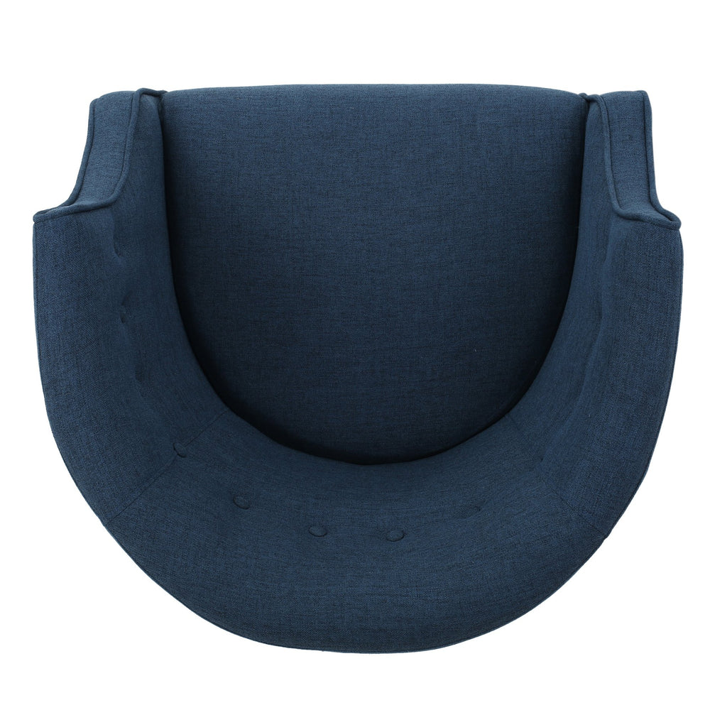 English Elm Christopher Knight Home® - CLUB chair with button tufting, plush fabric upholstery and tapered birch legs for modern comfort and style Navy Blue 60007.00DBL