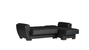 English Elm Primenest Skyhaven Convertible Chaise Lounge With Storage, Modern Pu Leather, Versatile Sleeper Solution B030P303525-GIGA