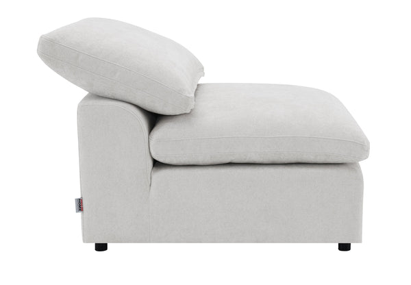 English Elm Naveen Ivory Linen 4-Piece Modular Sectional Set With Ottoman For Customizable Comfort & Style B2726S00421