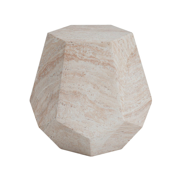 English Elm Christopher Knight Home® - Outdoor/Indoor Lightweight Concrete Side Table - Hexagonal Travertine Accent For Modern Spaces N773P253775Z