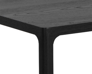 Sunpan Doncaster Coffee Table - Modern Minimalist Design with Solid Oak Frame and Unique Natural Character Black