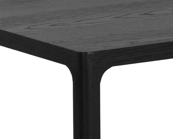 Sunpan Doncaster Coffee Table - Modern Minimalist Design with Solid Oak Frame and Unique Natural Character Black