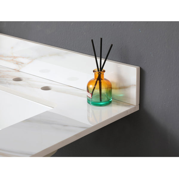 English Elm 31 Inch Carrara Marble Vanity Top With Undermount Sink & 4" Backsplash - Elegant, Durable, Eco-Friendly! W2699P192440