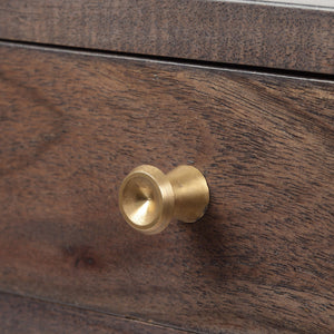 English Elm Christopher Knight Home® - END C-Shape End Table with Drawer in Dark Brown Acacia Wood & Gold Metal Legs — Rustic Glam Accent (97) 68743.00