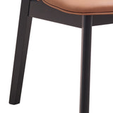 English Elm Camel Polish and Black Padded Side Chair (Set Of 2)