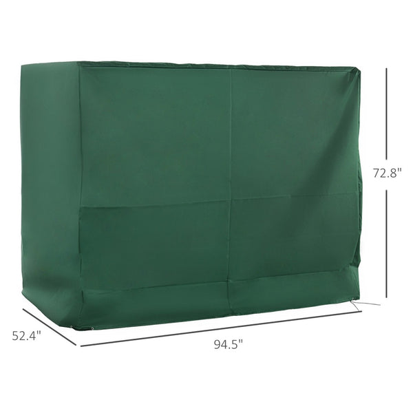 English Elm Outdoor 3-seater Patio Swing Cover Uv-resistant Oxford Cloth All-weather Protection T3971P443147