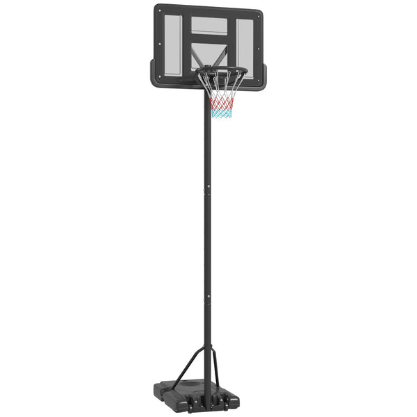 English Elm Soozier Adjustable Portable Basketball Goal with Shatterproof Backboard and Wheeled Base W2225P200922