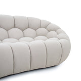 VIG Furniture Divani Casa Yolonda - Modern Curved Beige Fabric Sofa VGEV2126C-SOFA-C-01