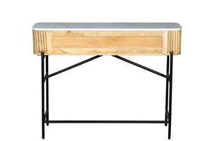 VIG Furniture Modrest - Cambridge White Marble & Mango Vanity Table VGED-RID111114