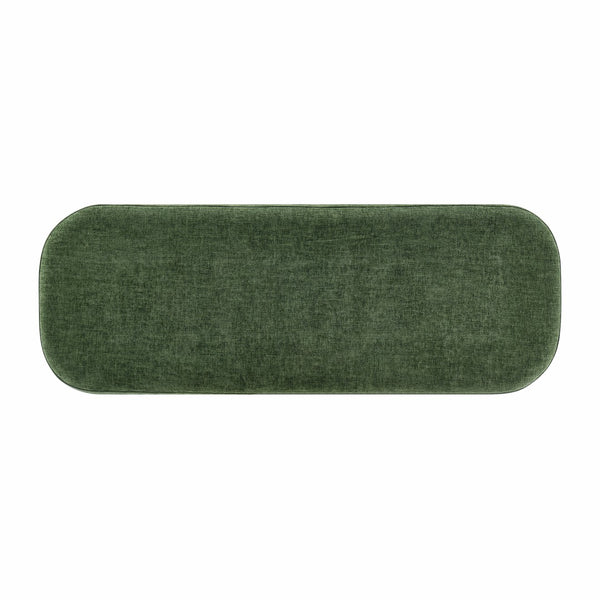 New Pacific Direct Clinton Luxe Storage Bench - Chic Green Fabric With Hidden Compartment For Clutter-free Living Spaces Seneca Green 100% Polyester 1600093-714-npd