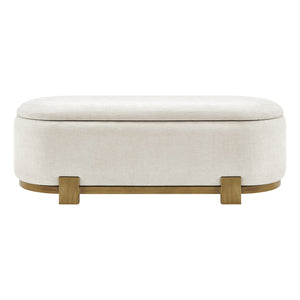 New Pacific Direct Ayleen Chenille Storage Bench - Stylish, Cozy Seating With Hidden Storage For Modern Homes And Spaces Seneca Beige 100% Polyester 1600095-710-npd