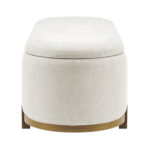 New Pacific Direct Ayleen Chenille Storage Bench - Stylish, Cozy Seating With Hidden Storage For Modern Homes And Spaces Seneca Beige 100% Polyester 1600095-710-npd