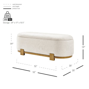 New Pacific Direct Ayleen Chenille Storage Bench - Stylish, Cozy Seating With Hidden Storage For Modern Homes And Spaces Seneca Beige 100% Polyester 1600095-710-npd