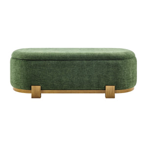 New Pacific Direct Ayleen Chenille Storage Bench - Stylish, Cozy Seating With Hidden Storage For Modern Homes And Spaces Seneca Green 100% Polyester 1600095-714-npd