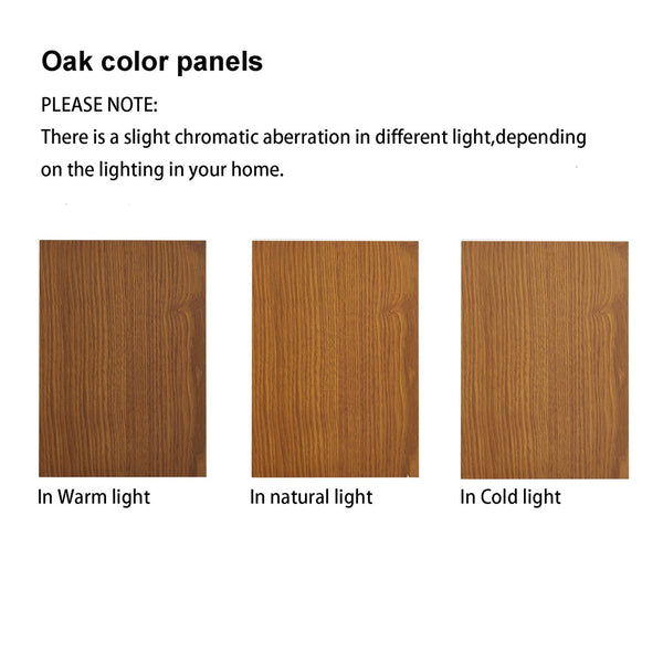 English Elm 6 Shelf Lighted Corner Curio Cabinet with Adjustable Tempered Glass Shelves, Acrylic Mirror Back, Solid Wood Frame Oak W1693P170925