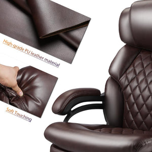 English Elm 500lbs Capacity Executive Office Chair Wide Spring Seat Ergonomic Support for Big Tall Users W5201P418151