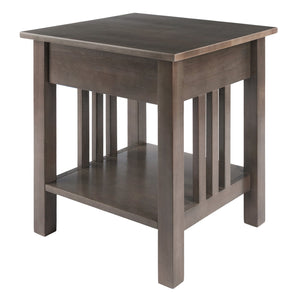 Winsome Wood Stafford Accent Table - Stylish Oyster Gray End Table With Storage Drawer & Open Shelf Design Oyster Gray Solid ,Composite Wood 16018-winsome-wood