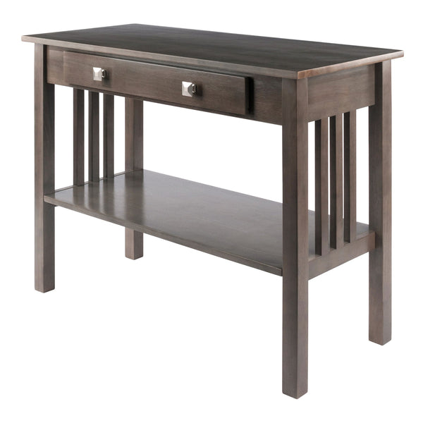 Winsome Wood Stafford Console Hall Table - Contemporary Oyster Gray With Storage, Perfect For Entryway Or Living Room Oyster Gray Solid ,Composite Wood 16033-winsome-wood