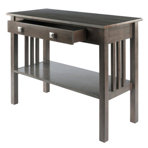 Winsome Wood Stafford Console Hall Table - Contemporary Oyster Gray With Storage, Perfect For Entryway Or Living Room Oyster Gray Solid ,Composite Wood 16033-winsome-wood