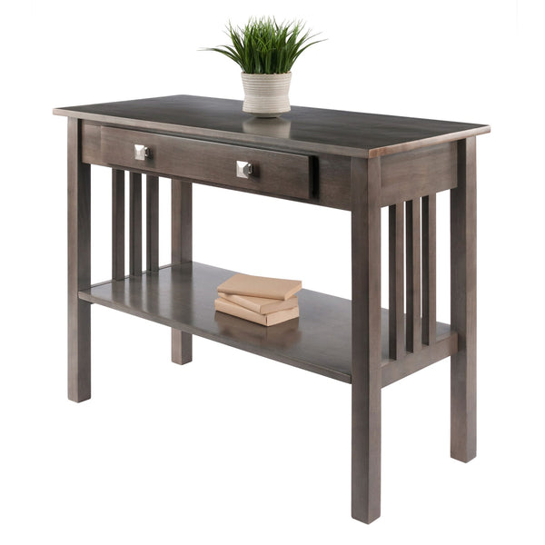 Winsome Wood Stafford Console Hall Table - Contemporary Oyster Gray With Storage, Perfect For Entryway Or Living Room Oyster Gray Solid ,Composite Wood 16033-winsome-wood