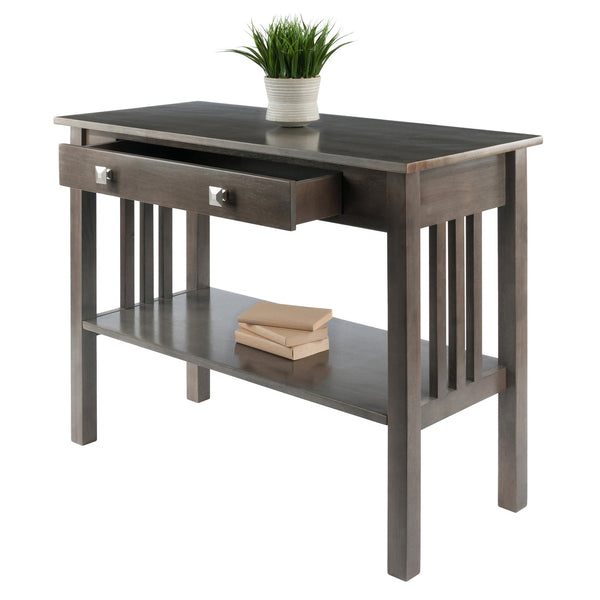 Winsome Wood Stafford Console Hall Table - Contemporary Oyster Gray With Storage, Perfect For Entryway Or Living Room Oyster Gray Solid ,Composite Wood 16033-winsome-wood