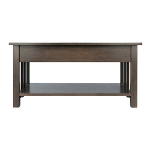Winsome Wood Stafford Coffee Table In Oyster Gray - Stylish Contemporary Design With Storage Drawer & Shelf Oyster Gray Solid ,Composite Wood 16040-winsome-wood
