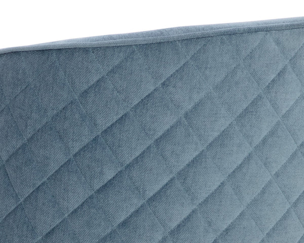 Sunpan Cornella Counter Stool - Elegant Modern Design with Antique Brass Frame and Chic Diamond Stitching Danny Iceberg