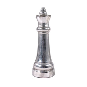 Zentique Queen Terracotta Chess Accent Sculpture - Matte Handcrafted Queen Motif for Mantel, Shelf, Gift W4.75 x H14 x xD4.75 16079 A840