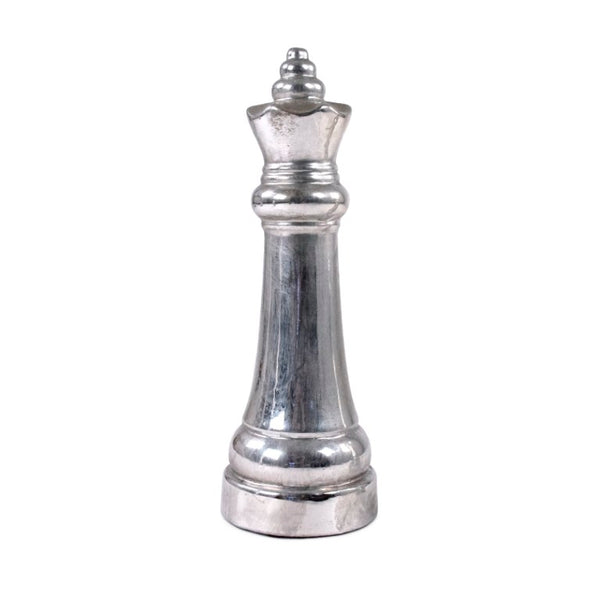 Zentique Queen Terracotta Chess Accent Sculpture - Matte Handcrafted Queen Motif for Mantel, Shelf, Gift W4.75 x H14 x xD4.75 16079 A840