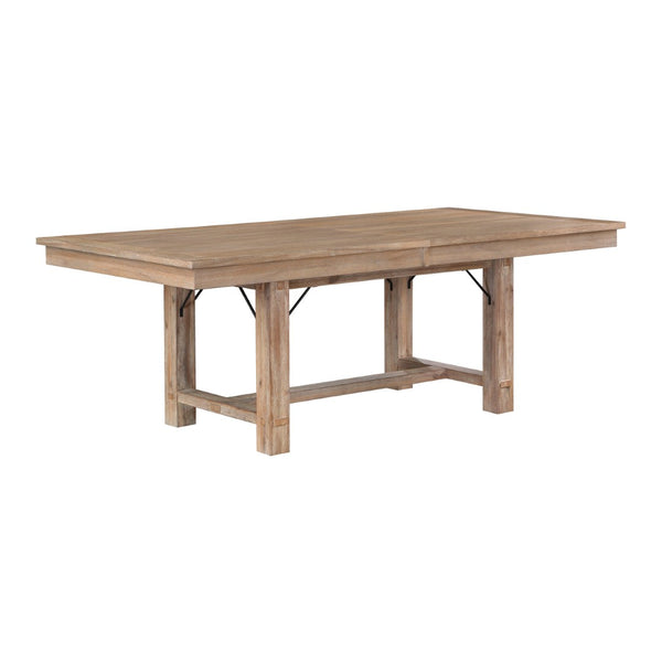 English Elm Light Oak Acacia Veneer 5 Piece Dining Set with Ladderback Chairs and Extension Leaf B011S01587