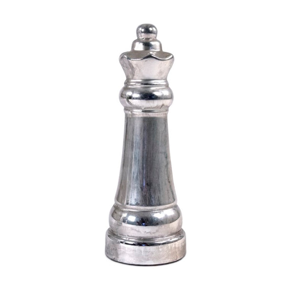Zentique Queen Terracotta Chess Accent Sculpture - Matte Handcrafted Queen Motif for Mantel, Shelf, Gift W4 x H11.5 x D4 16080 A840
