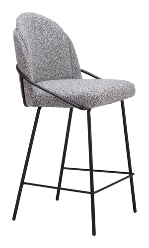 Zuo Modern Jambi Counter Stool Set Of 2 - Luxurious Teddy Fabric With Modern Glamour For Stylish Interiors Multicolor 100% Polyester,Plywood,Steel 109966-zuo-modern