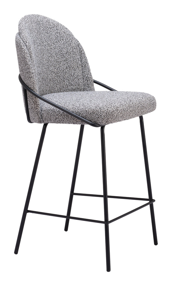 Zuo Modern Jambi Counter Stool Set Of 2 - Luxurious Teddy Fabric With Modern Glamour For Stylish Interiors Multicolor 100% Polyester,Plywood,Steel 109966-zuo-modern