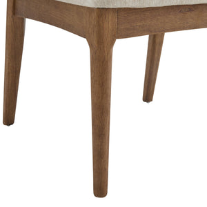 English Elm Christopher Knight Home® - Cane Rustic Upholstered Side Chair with Cane Webbing and Rubberwood Frame, Plush Seating, 2-Pack White+Walnut N771P196517T