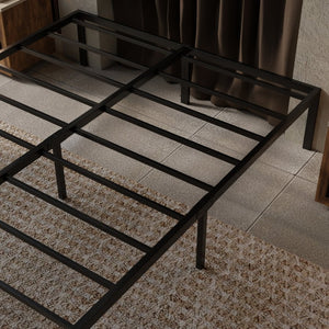 English Elm Modern Steel Queen Platform Foundation Low Profile Minimalist Bedroom Base B337P335241